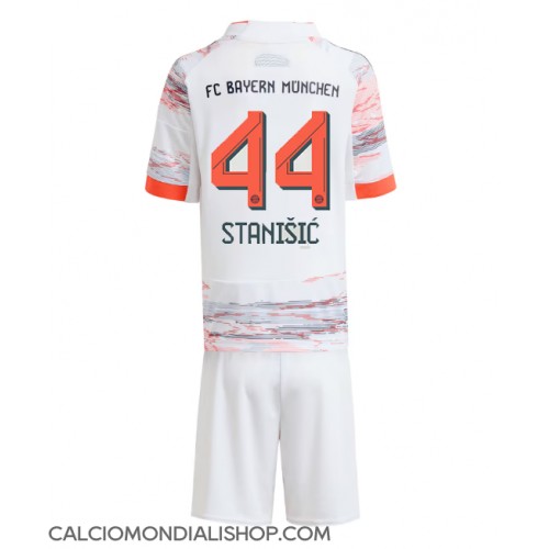 Maglie da calcio Bayern Munich Josip Stanisic #44 Seconda Maglia Bambino 2025-26 Manica Corta (+ Pantaloni corti)